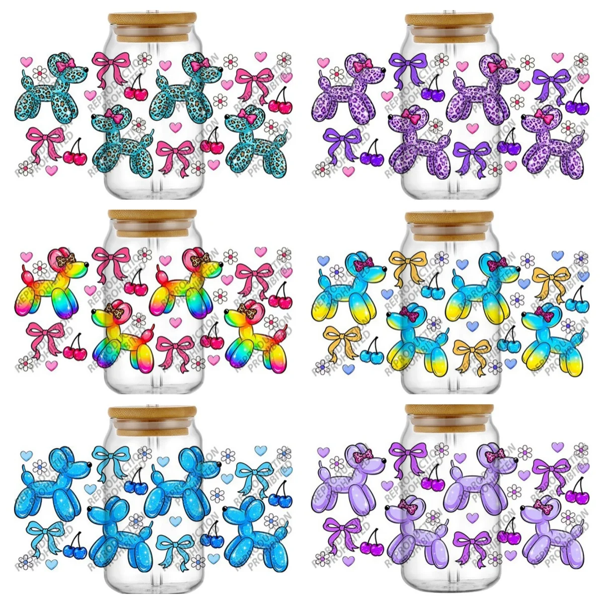High Quality 3D Playful Balloon Dog Pattern Design UV DTF Cup Wrap for 16oz Libbey Glasses DIY Mug Decal Transfer Sticker
High Quality 3D Playful Balloon Dog Pattern Design UV DTF Cup Wrap for 16oz Libbey Glasses DIY Mug Decal Transfer Sticker