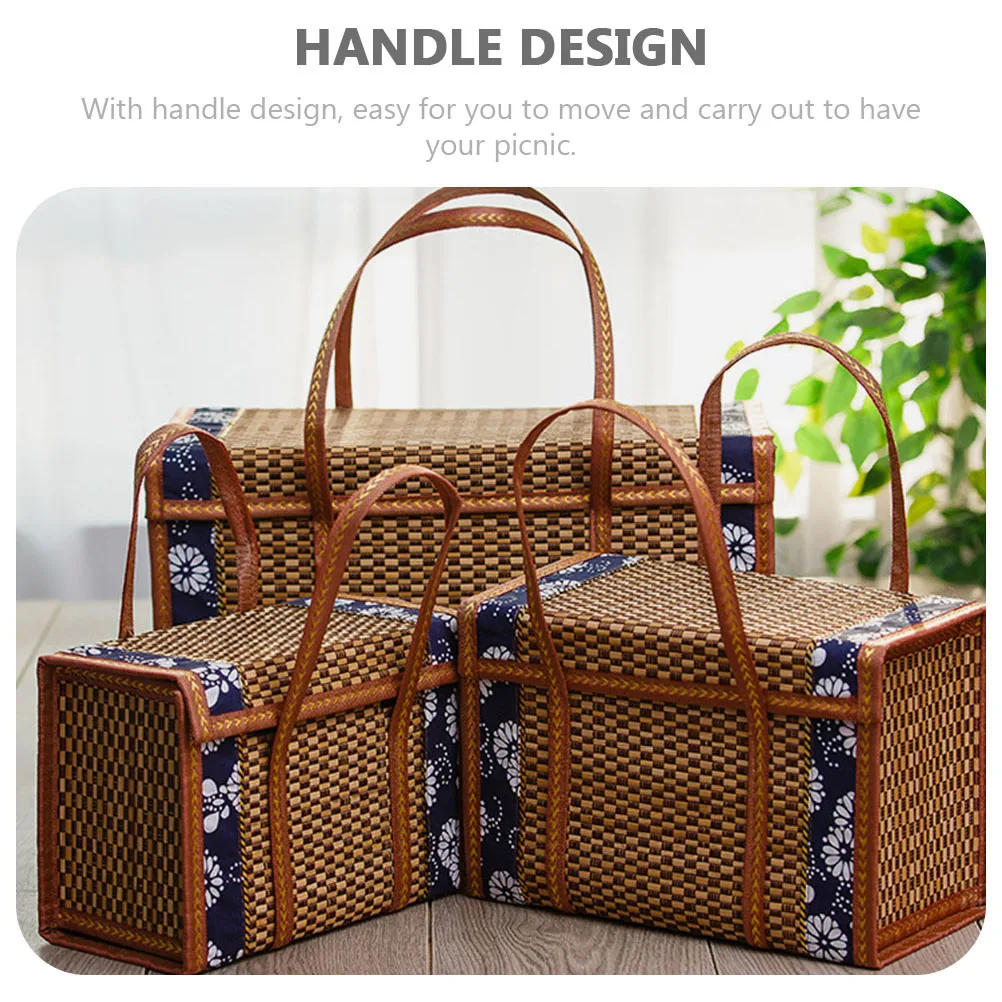 Folding Bamboo Woven Fruit Basket Large Rattan Picnic Storage Basket Handle Outdoor Decorative Foldable Wicker for Snacks Photo
Folding Bamboo Woven Fruit Basket Large Rattan Picnic Storage Basket Handle Outdoor Decorative Foldable Wicker for Snacks Photo
