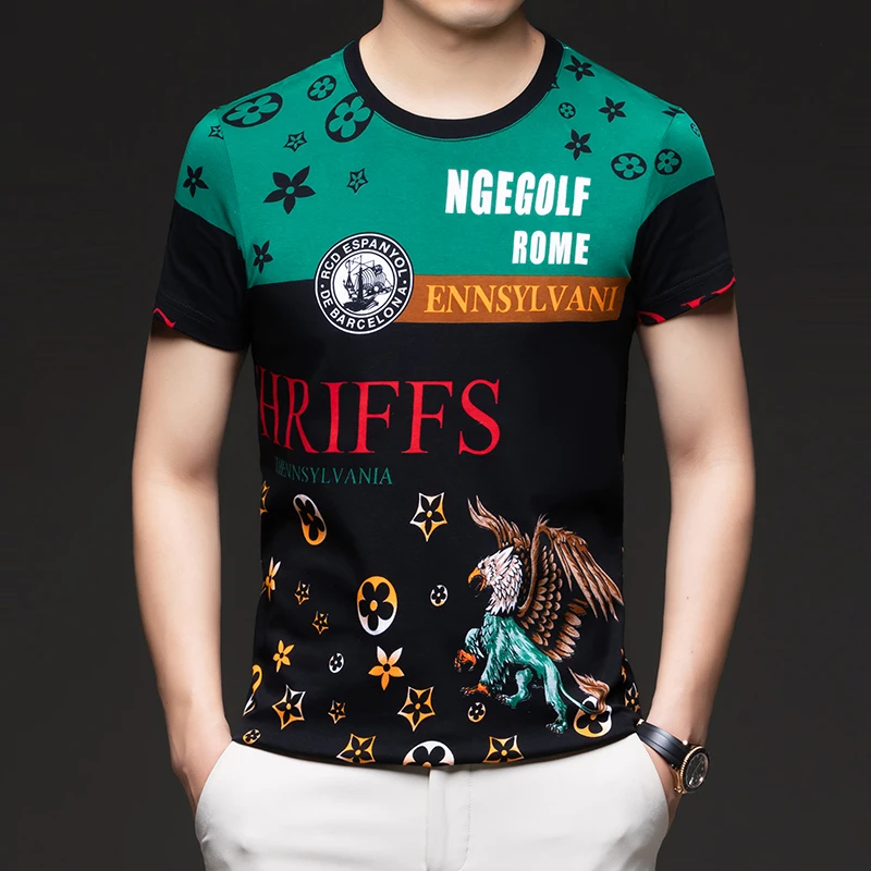 YEAE Summer 2025 Trendy Digital Eagle Print Men's Cotton T-shirt Casual Fashion Round Neck Short Sleeve Luxury Designer Clothing
YEAE Summer 2025 Trendy Digital Eagle Print Men's Cotton T-shirt Casual Fashion Round Neck Short Sleeve Luxury Designer Clothing
