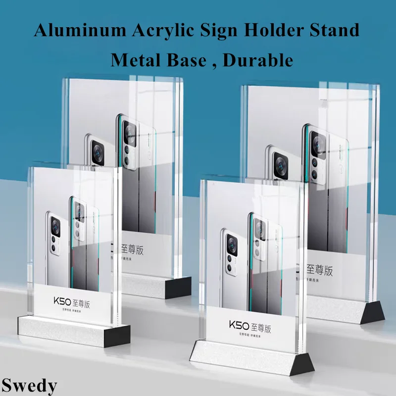 4 PCS A5 148x210mm Aluminum Product Name Price Label Holder Photo Picture Flyer Frame Acrylic Menu Sign Holder Display Stand
4 PCS A5 148x210mm Aluminum Product Name Price Label Holder Photo Picture Flyer Frame Acrylic Menu Sign Holder Display Stand