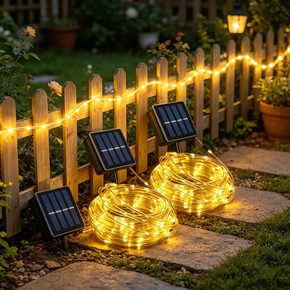 Outdoor Christmas LED String Lights Garden Solar Tube Rope Lamp Garland Fairy Lights Party Wedding for Holiday Home Decoration
Outdoor Christmas LED String Lights Garden Solar Tube Rope Lamp Garland Fairy Lights Party Wedding for Holiday Home Decoration