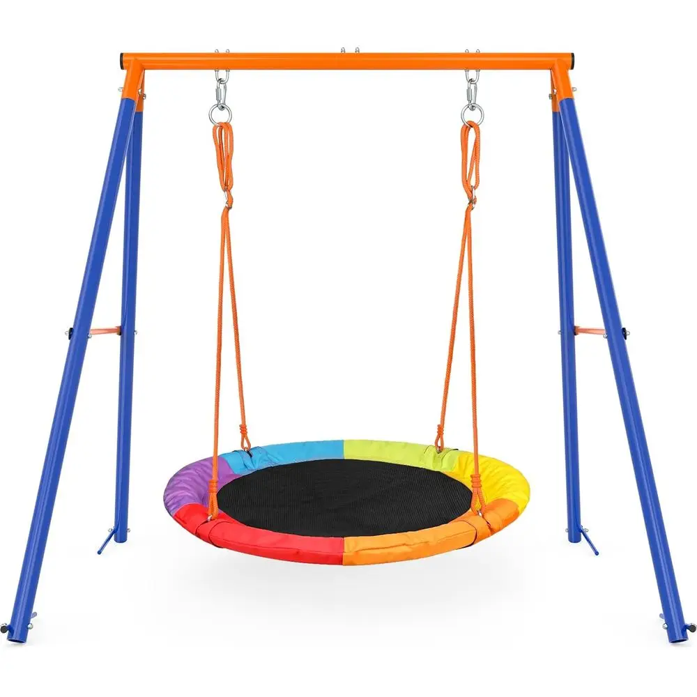Swing Sets or Backyard, Outdoor Toys or Kids, A-e Out Playset Holds 440 lbs with 40" Saucer Swing, Adjustable Ropes
Swing Sets or Backyard, Outdoor Toys or Kids, A-e Out Playset Holds 440 lbs with 40" Saucer Swing, Adjustable Ropes