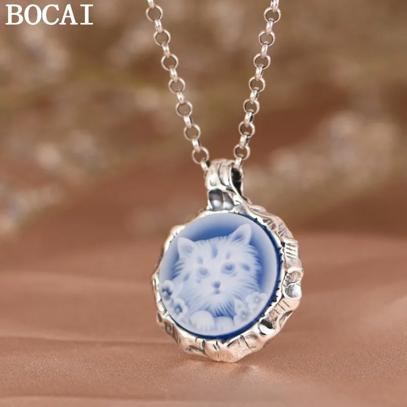 BOCAI New S925 Pure Silver Light Luxury Art Cartoon kitten Pendant
BOCAI New S925 Pure Silver Light Luxury Art Cartoon kitten Pendant