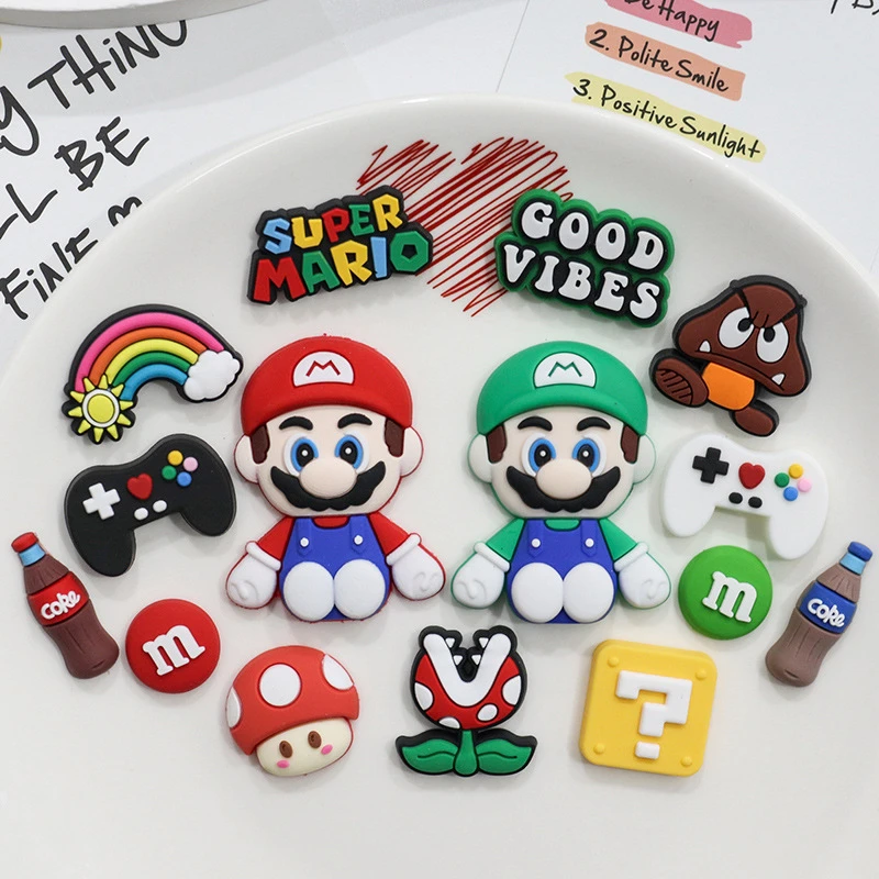 15PCS Mario Shoes Charms Game Controller Question Block Shoe Accessories PVC Clog Pins Decorations for Sandals and Wristbands
15PCS Mario Shoes Charms Game Controller Question Block Shoe Accessories PVC Clog Pins Decorations for Sandals and Wristbands 