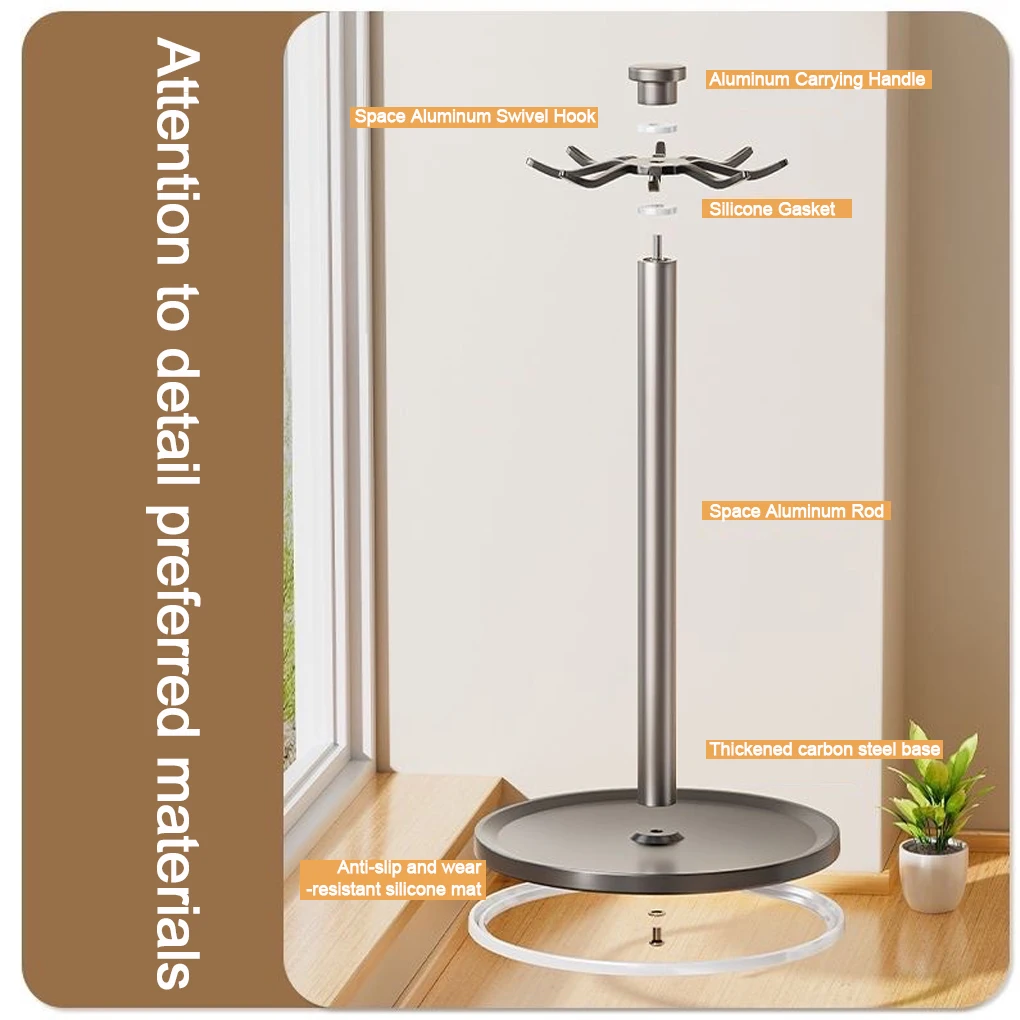 Kitchen Rotating Rack Stainless Steel 360 Degree 8 Hooks Included Countertop Spoon Hanging Orderly white
Kitchen Rotating Rack Stainless Steel 360 Degree 8 Hooks Included Countertop Spoon Hanging Orderly white