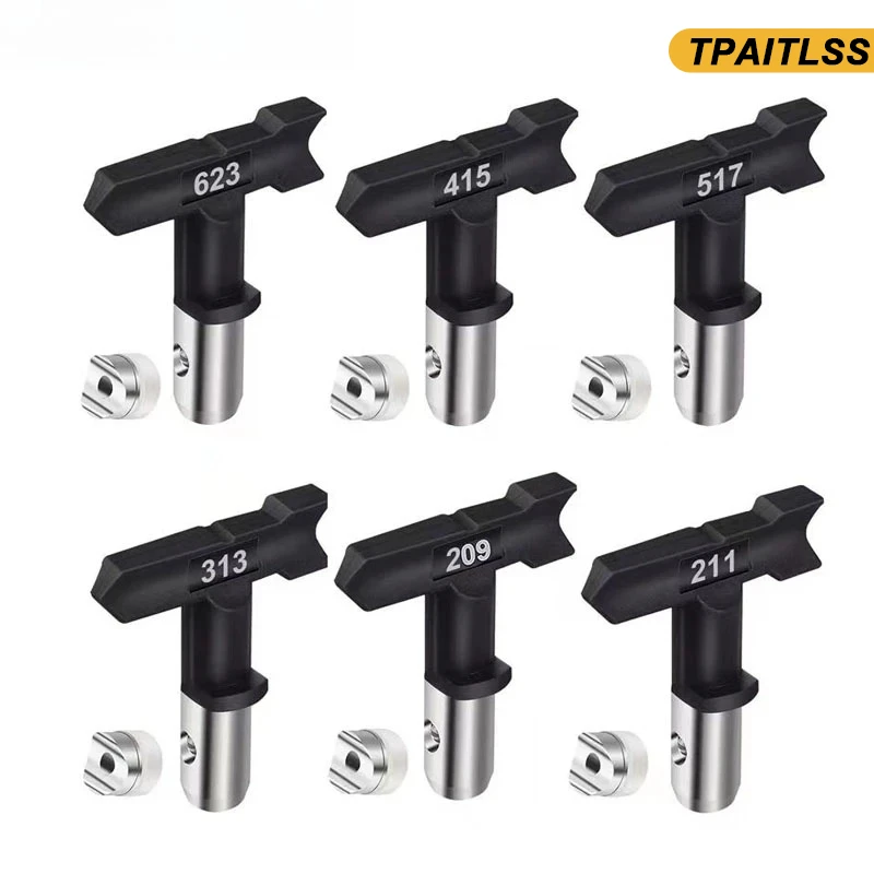 Черные насадки для распыления безвоздушного распыления, реверсивный наконечник для безвоздушного распылителя краски, 1 шт. 311/315/413/517/519/211/625
Черные насадки для распыления безвоздушного распыления, реверсивный наконечник для безвоздушного распылителя краски, 1 шт. 311/315/413/517/519/211/625