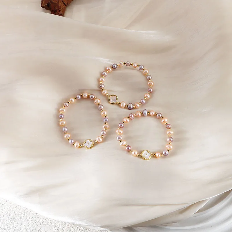 Minar Dainty Pink Purple Freshwater Pearl Beads White Fritillary Flower Elastic Strand Bracelets for Women 14K Real Gold Copper
Minar Dainty Pink Purple Freshwater Pearl Beads White Fritillary Flower Elastic Strand Bracelets for Women 14K Real Gold Copper