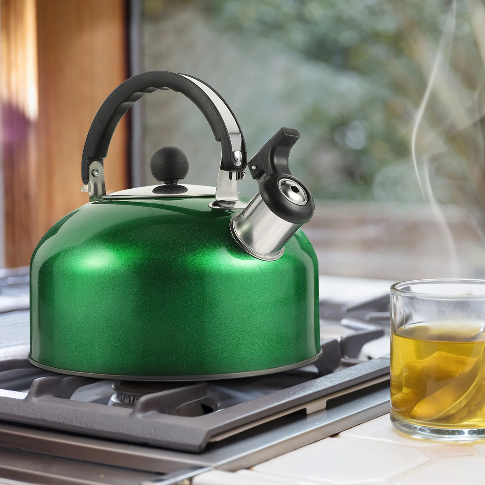 Stainless Steel Whistling Kettle Boiling Honk Green Pot for Home Steel= Kitchen Heating Simple Water
Stainless Steel Whistling Kettle Boiling Honk Green Pot for Home Steel= Kitchen Heating Simple Water