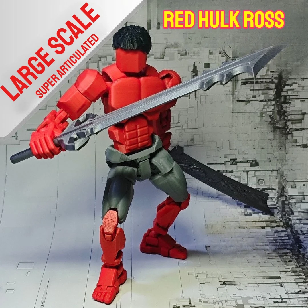 Super Articulated 3D Printed Red Hulk Ross Action Figure Marvel Super Hero Model Dream Create Dummy13 Green
Super Articulated 3D Printed Red Hulk Ross Action Figure Marvel Super Hero Model Dream Create Dummy13 Green
