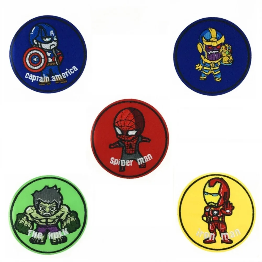 Disney Cartoon Superhero Spiderman Man hulk Cartoon Iron on Embroidery Patches for DIY Children Clothes jeans Round Applique
Disney Cartoon Superhero Spiderman Man hulk Cartoon Iron on Embroidery Patches for DIY Children Clothes jeans Round Applique