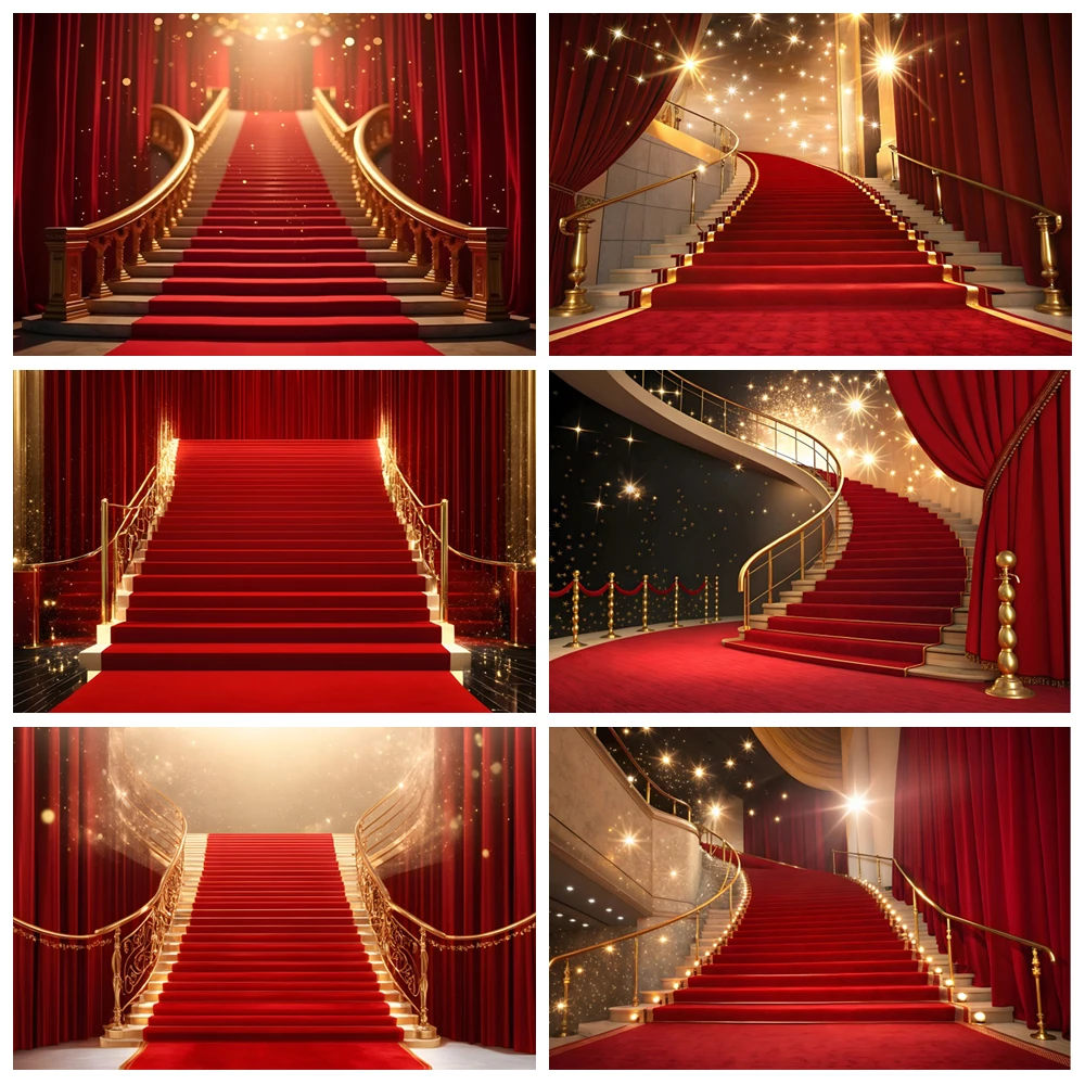 Red Carpet Curtain Backdrop Red Gold Stage Film Stars Celebrity Party Photography Background for Graduation Prom Photo Studio
Red Carpet Curtain Backdrop Red Gold Stage Film Stars Celebrity Party Photography Background for Graduation Prom Photo Studio