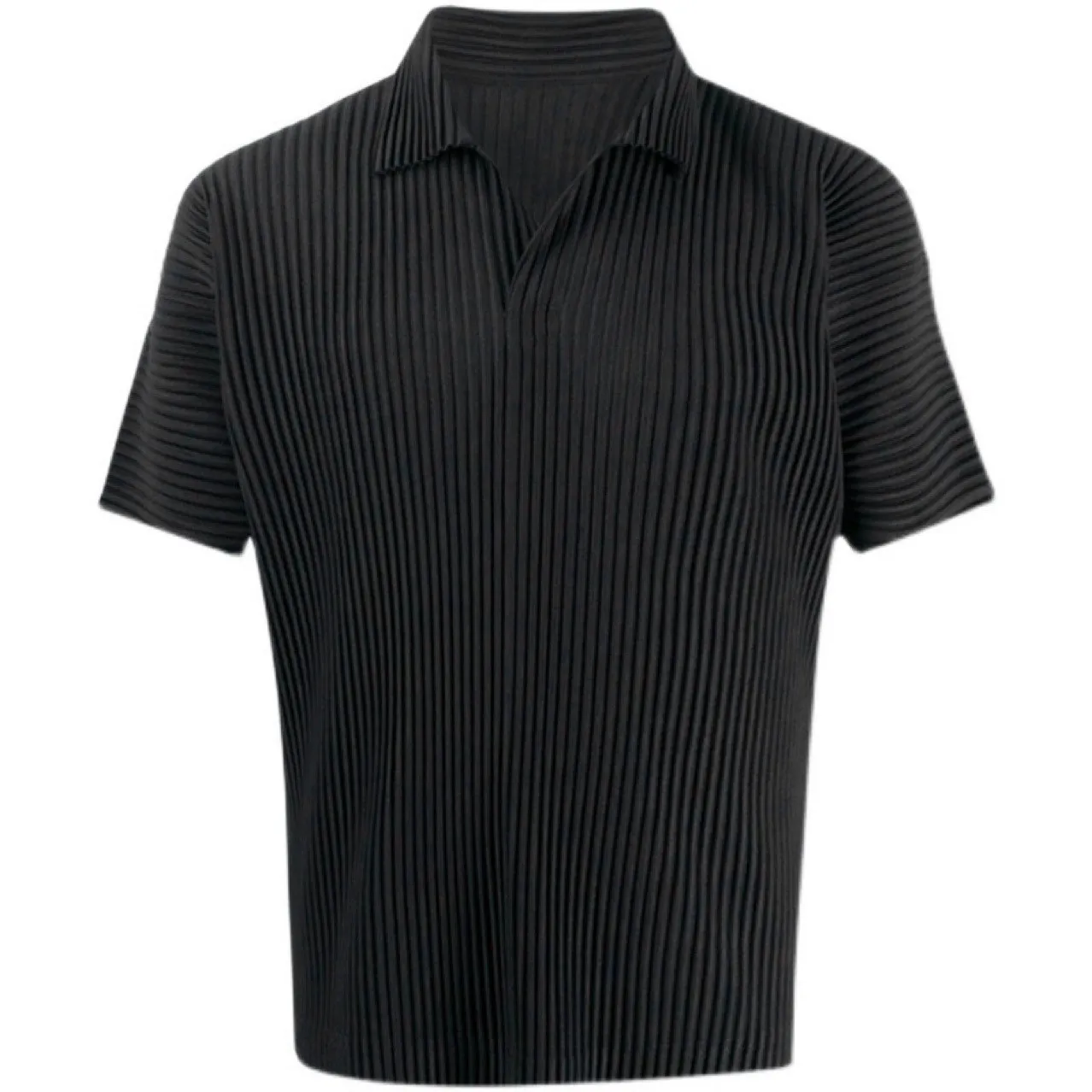 Miyake Pleated Shirt for Men High Quality Simple Style Loose Top Lapel Casual Short Sleeve Summer Men's POLO Shirts Wholesale
Miyake Pleated Shirt for Men High Quality Simple Style Loose Top Lapel Casual Short Sleeve Summer Men's POLO Shirts Wholesale