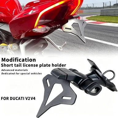 Modified Fender Eliminator LED License Plate Bracket for Ducati V2 V4 2020-2024
Modified Fender Eliminator LED License Plate Bracket for Ducati V2 V4 2020-2024