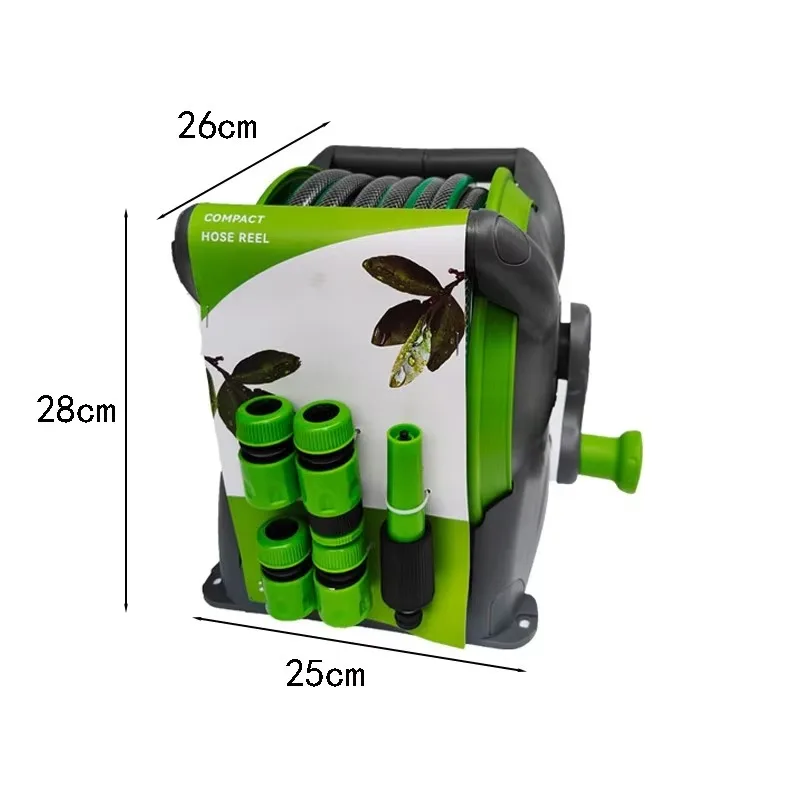 Portable 20m PVC garden hose reel with complete storage rack and irrigation car wash sprayer
Portable 20m PVC garden hose reel with complete storage rack and irrigation car wash sprayer