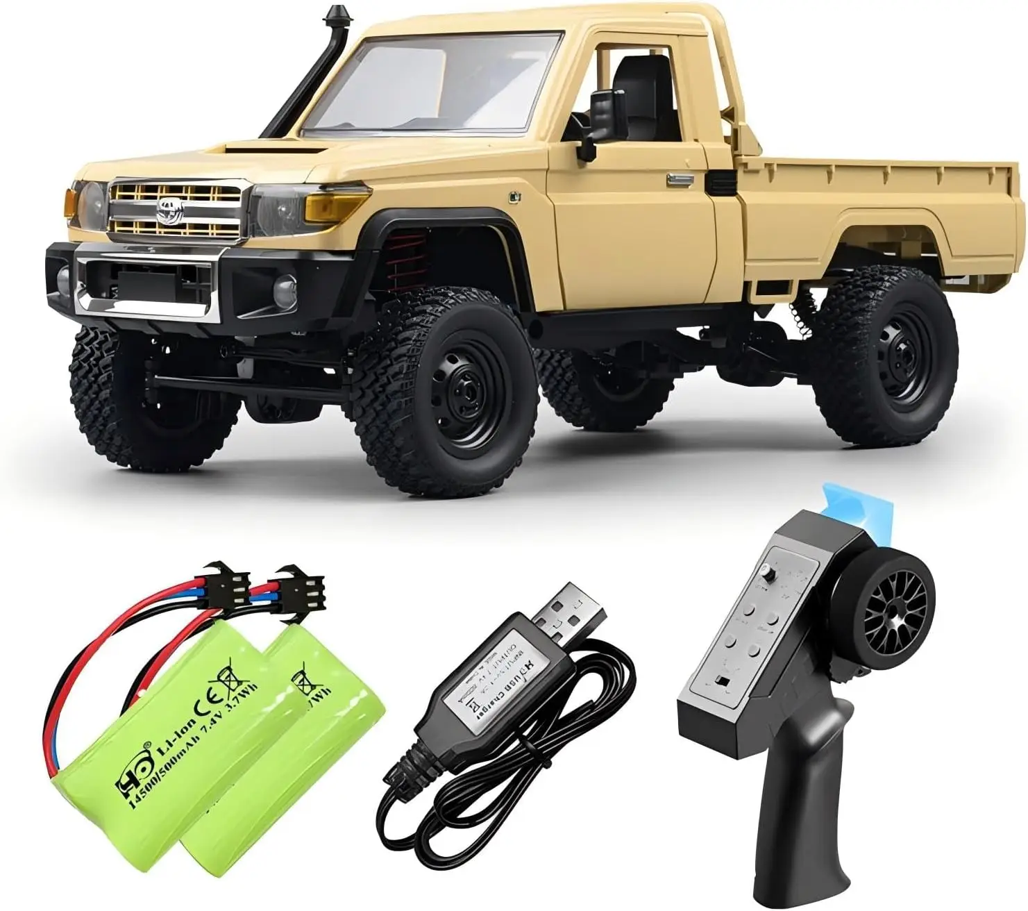 1/12 Scale 4x4 Off-Road Radio-Controlled Rock Crawler Truck with 2.4GHz Remote Control and Dual 1200mAh Batteries, Birthday Christmas Halloween Gift for Kids Ages 8+
1/12 Scale 4x4 Off-Road Radio-Controlled Rock Crawler Truck with 2.4GHz Remote Control and Dual 1200mAh Batteries, Birthday Christmas Halloween Gift for Kids Ages 8+