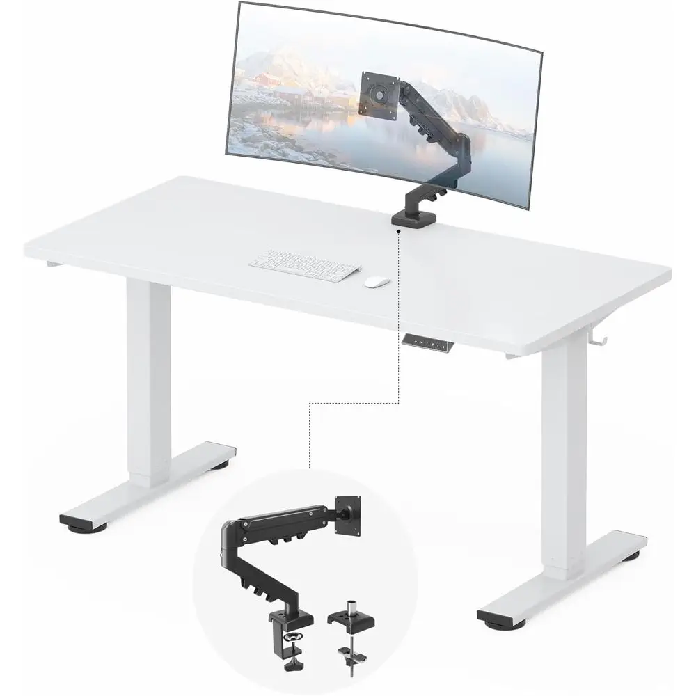 55x28 Adjustable Standing Desk with Monitor Mount, Thick Single-Piece Top, Cable Management, Ideal for Home Office, Gaming, Stud
55x28 Adjustable Standing Desk with Monitor Mount, Thick Single-Piece Top, Cable Management, Ideal for Home Office, Gaming, Stud