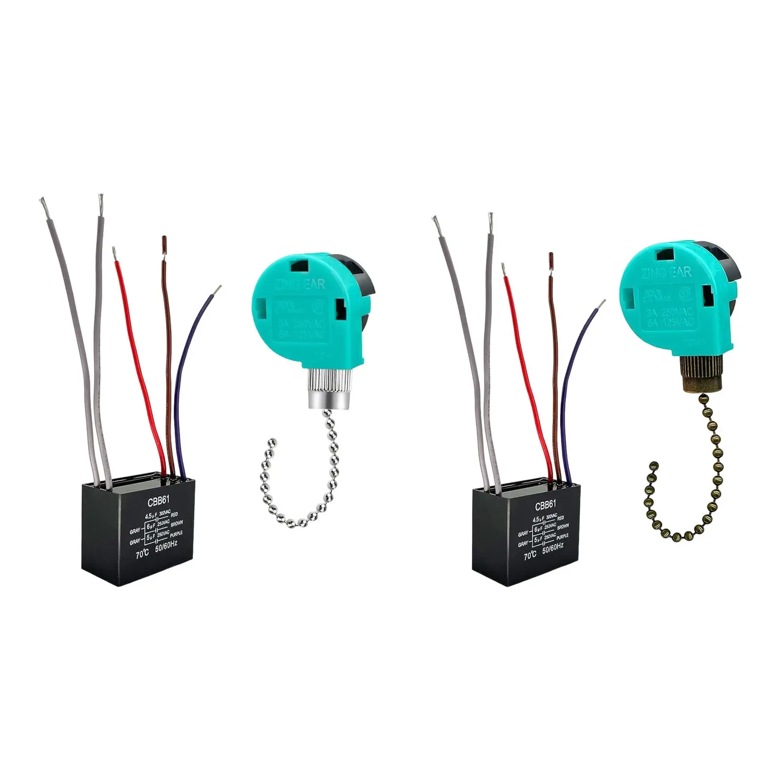 3 Speed Ceiling Fan Switch with 5 Wire Pull for Cabinet Light
3 Speed Ceiling Fan Switch with 5 Wire Pull for Cabinet Light