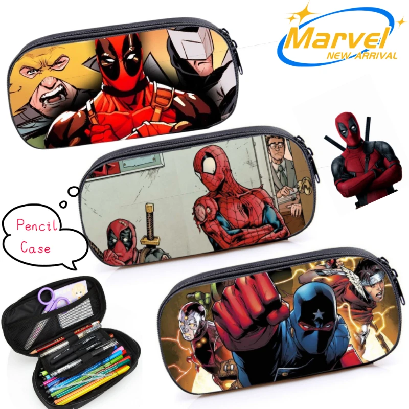 Marvel Heroes Дэдпул аниме мультфильм персонализированный принт сумка для ручек студенческая коробка для канцелярских принадлежностей сумка для хранения пенал оптом
Marvel Heroes Дэдпул аниме мультфильм персонализированный принт сумка для ручек студенческая коробка для канцелярских принадлежностей сумка для хранения пенал оптом