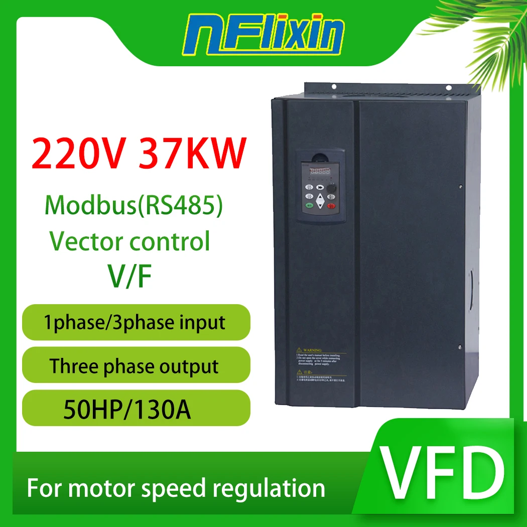 Frequency converter 220v vfd single phase input three phase output 37kw 50hp.
Frequency converter 220v vfd single phase input three phase output 37kw 50hp.