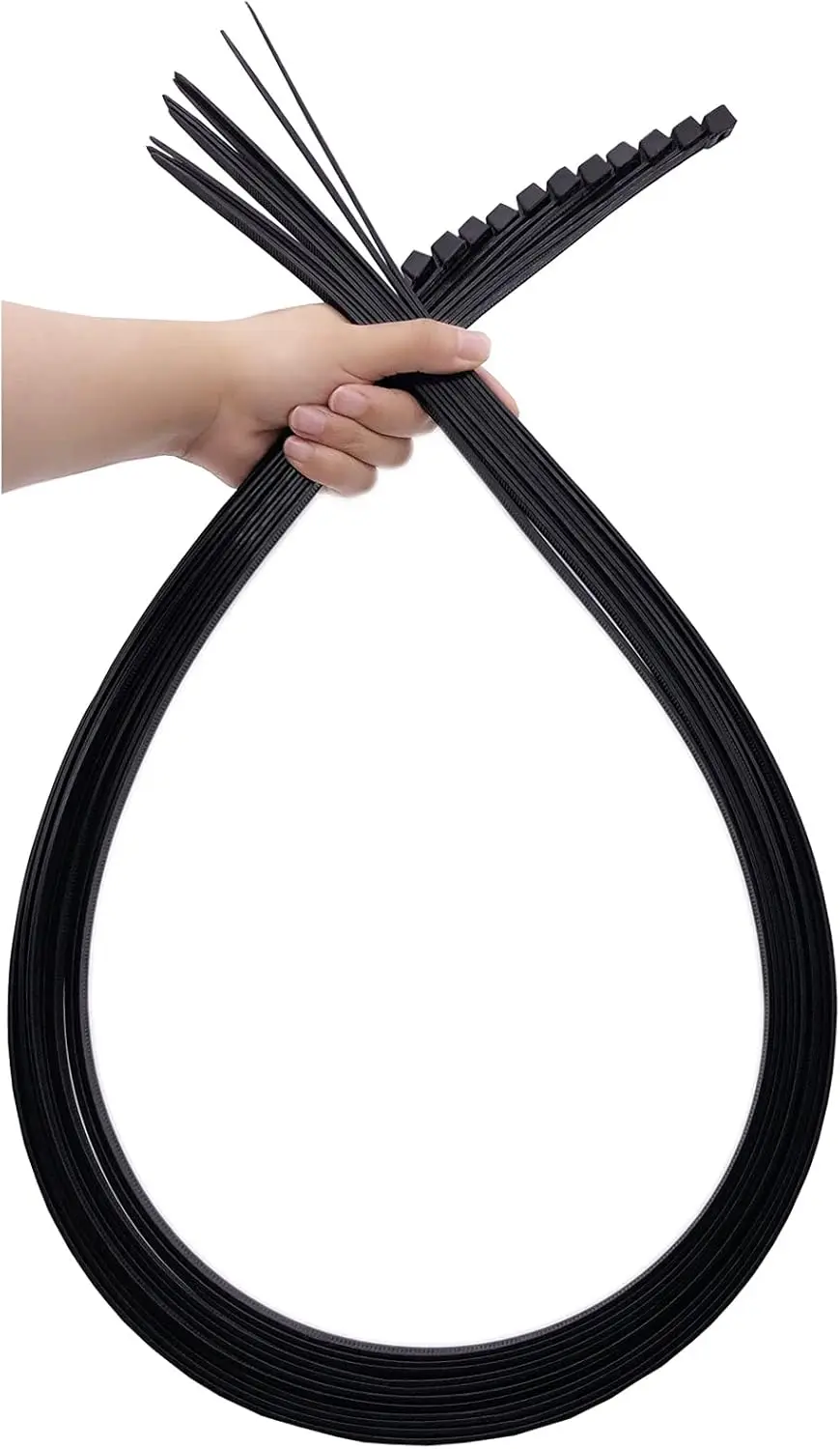 48 Inch Heavy Duty Zip Ties 12 Pack, 175Lbs Tensile Strength, Extra Long Cable Ties for Outdoor Use, Black
48 Inch Heavy Duty Zip Ties 12 Pack, 175Lbs Tensile Strength, Extra Long Cable Ties for Outdoor Use, Black