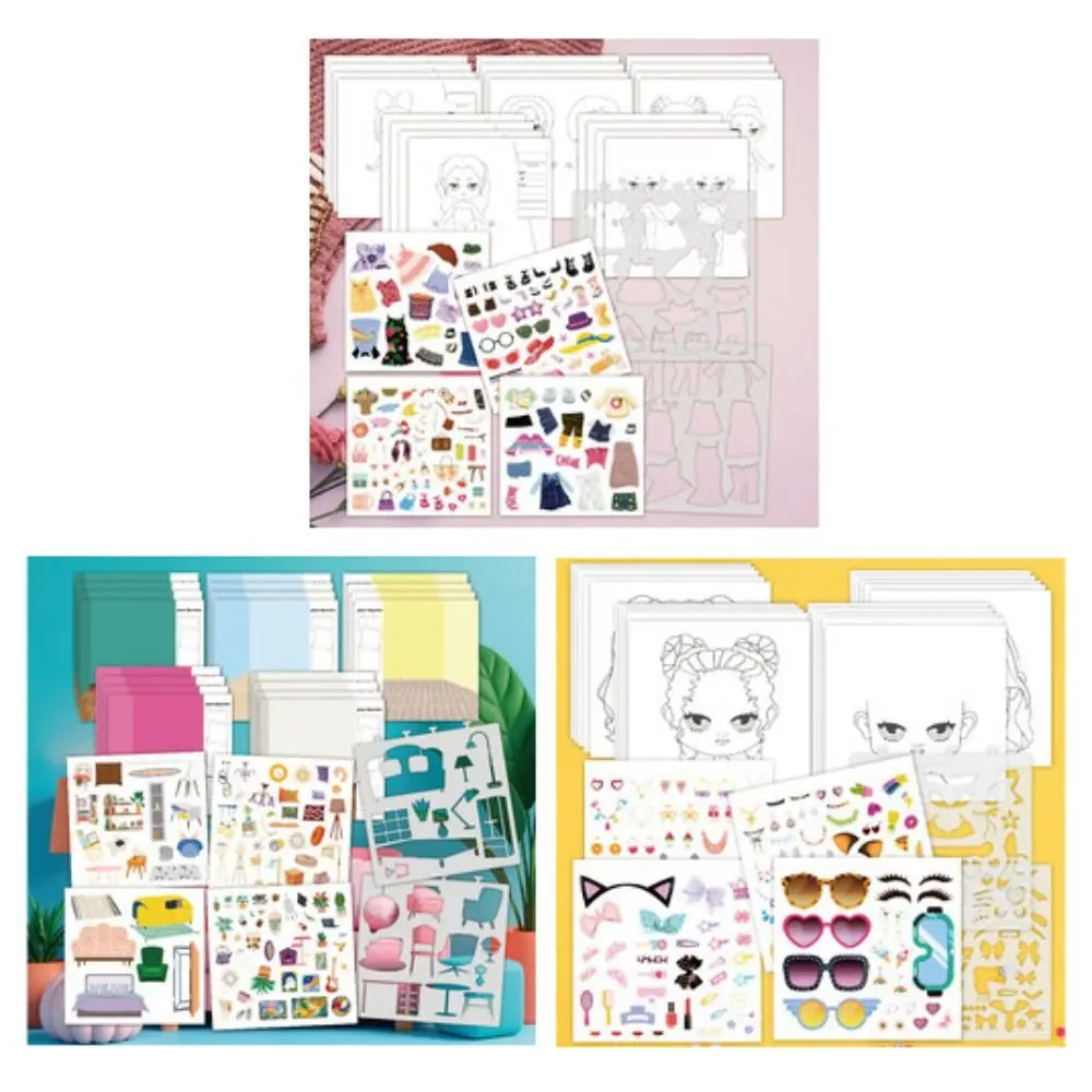 DIY Princess Dress Up Sticker Book Handmade Clothes Decor Girls Cutting Sticker Kit Educational Cartoon Makeup Coloring Book 
DIY Princess Dress Up Sticker Book Handmade Clothes Decor Girls Cutting Sticker Kit Educational Cartoon Makeup Coloring Book