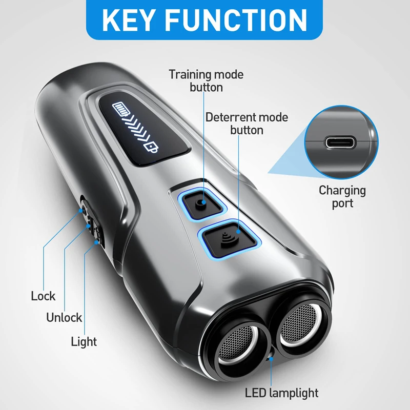 Ultrasonic Dog Repeller Deterrent Device Anti Barking Stop Control Bark Training High Power Dog Repellent with LED Flashlight
Ultrasonic Dog Repeller Deterrent Device Anti Barking Stop Control Bark Training High Power Dog Repellent with LED Flashlight