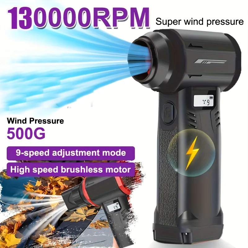 Mi High Speed Powerful Air Blower 600000RPM 9 Gears Speed Adjustable Cleaning Blower Tools Violent Jet Fan Handheld Turbo Blower
Mi High Speed Powerful Air Blower 600000RPM 9 Gears Speed Adjustable Cleaning Blower Tools Violent Jet Fan Handheld Turbo Blower