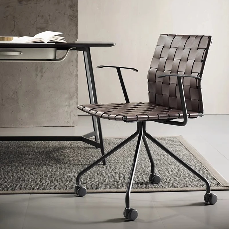 Portable Office Chairs Armchair Steel Chairs Comfortable Interior Office Furniture with Movable Wheels and Backrest Design
Portable Office Chairs Armchair Steel Chairs Comfortable Interior Office Furniture with Movable Wheels and Backrest Design