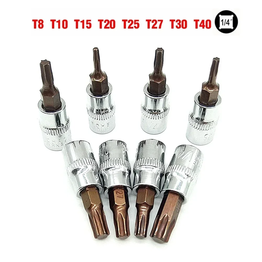 8pcs Bits Hex Screwdriver Shank Socket T8 T15 T20 T25 T27 T30 T40 Tip Type For Electronic Device Hand Tools Accessories
8pcs Bits Hex Screwdriver Shank Socket T8 T15 T20 T25 T27 T30 T40 Tip Type For Electronic Device Hand Tools Accessories