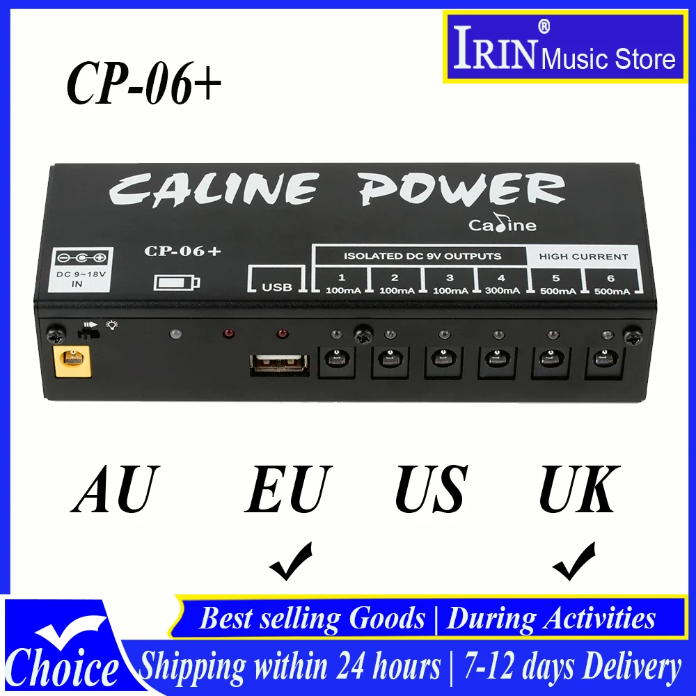 Caline CP-06+ Guitar Effect Pedal Power Supply Provides 6 Independent Outputs Anti-Interference Noise Effects Guitar Parts
Caline CP-06+ Guitar Effect Pedal Power Supply Provides 6 Independent Outputs Anti-Interference Noise Effects Guitar Parts