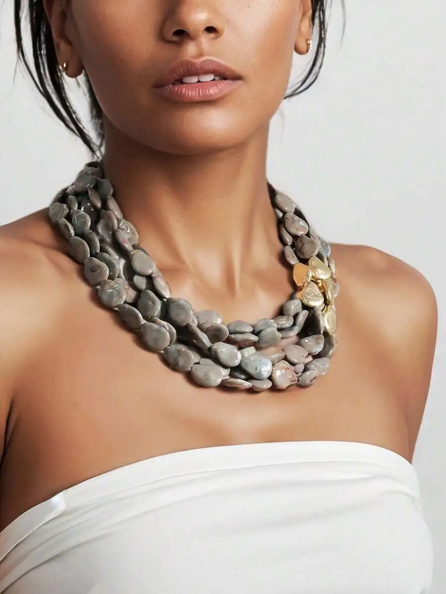 Retro Bohemian Resin And Metal Multi Layer Beaded Necklace For Women
Retro Bohemian Resin And Metal Multi Layer Beaded Necklace For Women