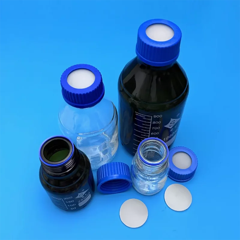 GL45 open tetrafluoro silicone pad sealable needle anaerobic fermentation sterilization reagent injection bottle
GL45 open tetrafluoro silicone pad sealable needle anaerobic fermentation sterilization reagent injection bottle