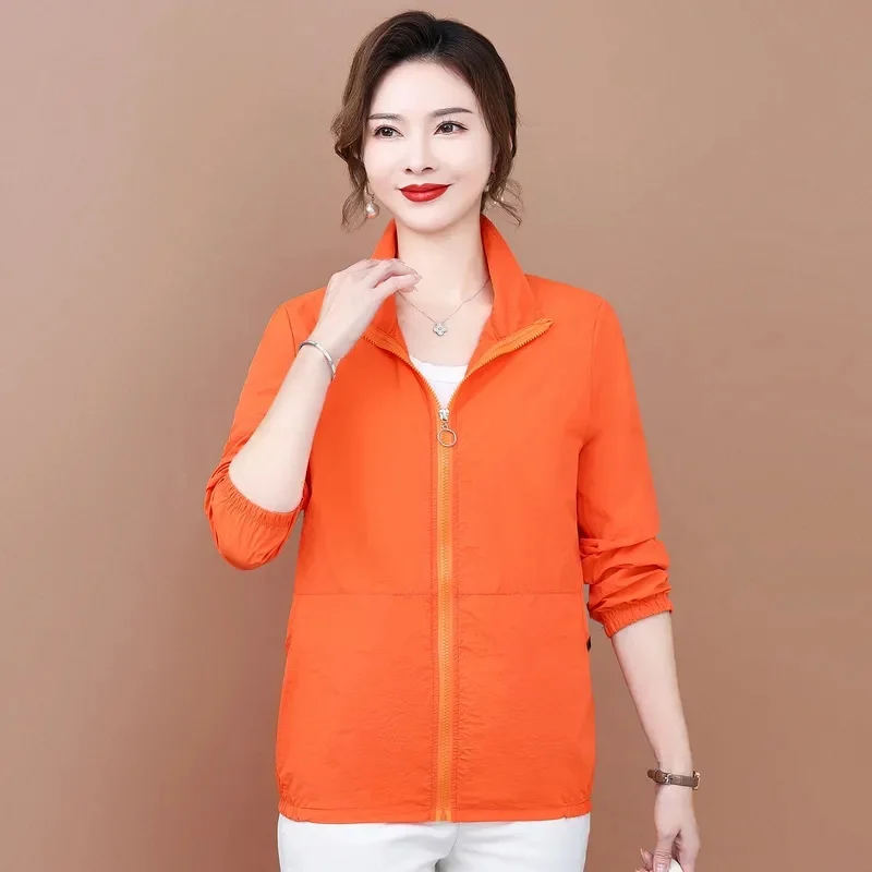 French Women Fashion Sun Protection Shirt Top Outwear Summer Female Large Size 5XL Patchwork Coat Lady Stand Collar Thin Jacket
French Women Fashion Sun Protection Shirt Top Outwear Summer Female Large Size 5XL Patchwork Coat Lady Stand Collar Thin Jacket