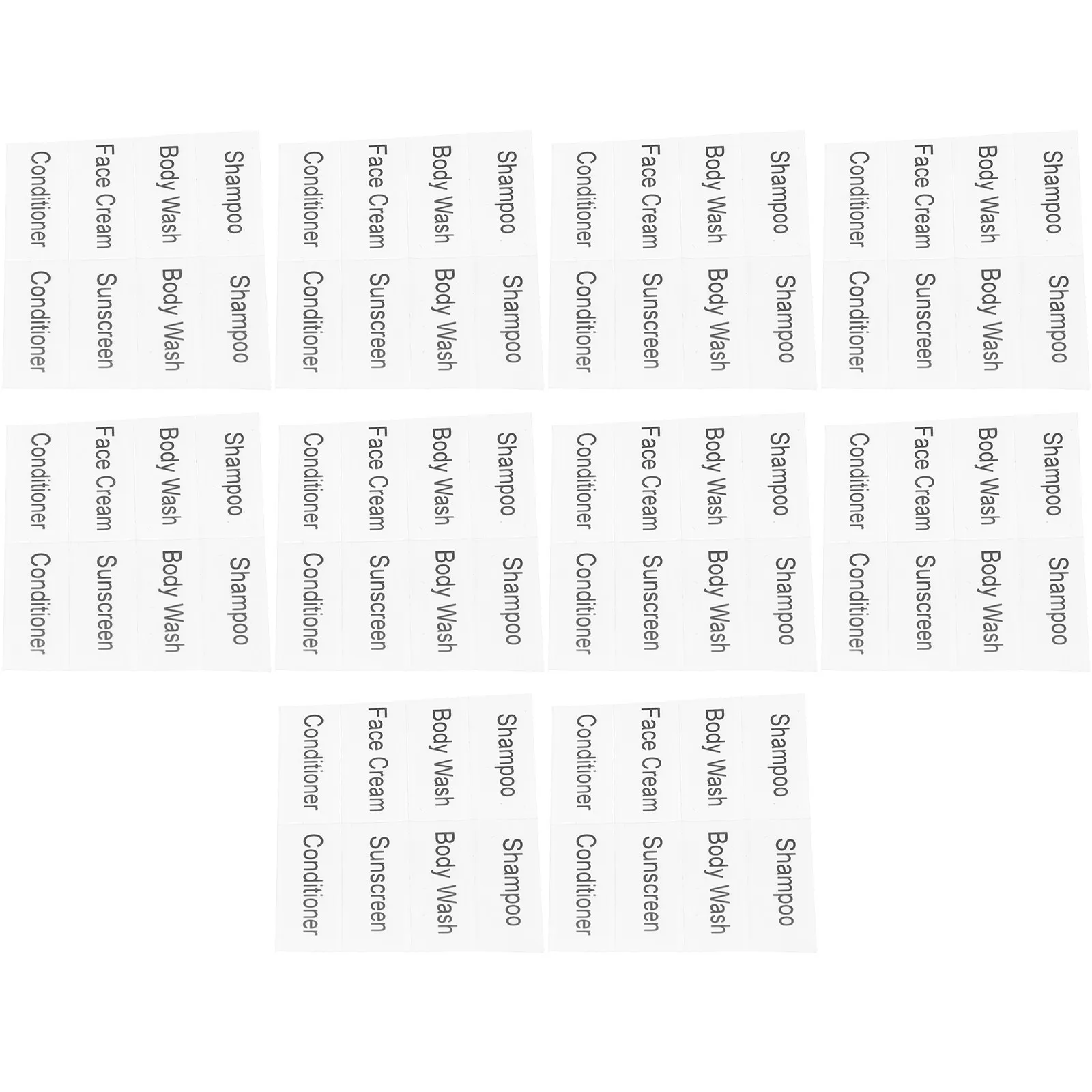 10 Sheets Cosmetics Labels for Sub Bottles Travel-Friendly Self-Adhesive Classification Stickers for Shampoo Bottles Containers
10 Sheets Cosmetics Labels for Sub Bottles Travel-Friendly Self-Adhesive Classification Stickers for Shampoo Bottles Containers