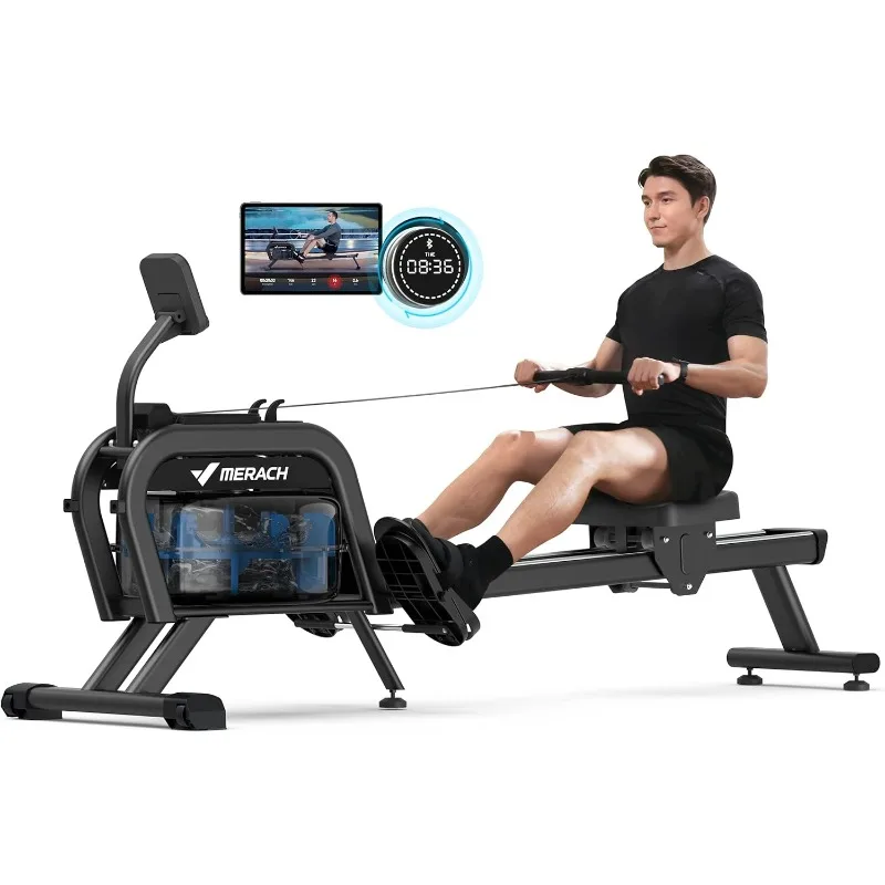 MERACH Water Magnetic Rowing Machine, Bluetooth Rower Machine with App Compatible and Dual Slide Rail, 350L
MERACH Water Magnetic Rowing Machine, Bluetooth Rower Machine with App Compatible and Dual Slide Rail, 350L