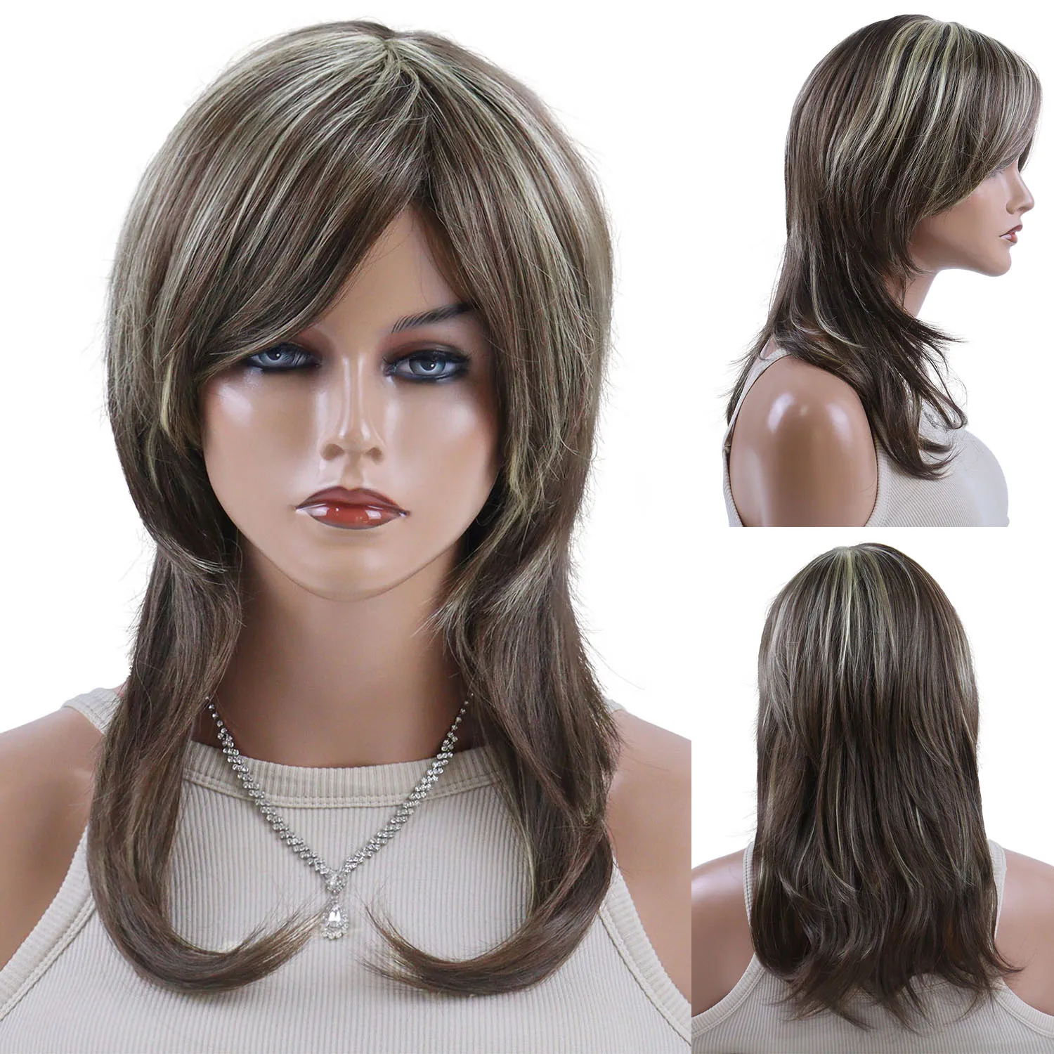 Синтетические волосы, 20-дюймовые длинные коричневые парики со светлыми бликами для женщин, парик для замены волос мамы с челкой, ежедневное использование для вечеринок
Синтетические волосы, 20-дюймовые длинные коричневые парики со светлыми бликами для женщин, парик для замены волос мамы с челкой, ежедневное использование для вечеринок