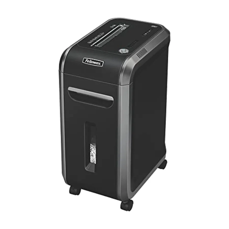 Home office paper shredder, metal and plastic, black, 100 jam-proof cross-cut for 18 sheets
Home office paper shredder, metal and plastic, black, 100 jam-proof cross-cut for 18 sheets