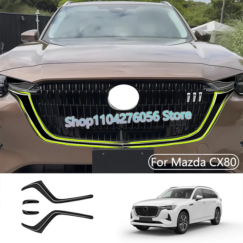 L/RHD для Mazda CX80 2024 2025, передний бампер автомобиля, сетчатая решетка, гоночные грили вокруг накладки, внешние аксессуары
L/RHD для Mazda CX80 2024 2025, передний бампер автомобиля, сетчатая решетка, гоночные грили вокруг накладки, внешние аксессуары