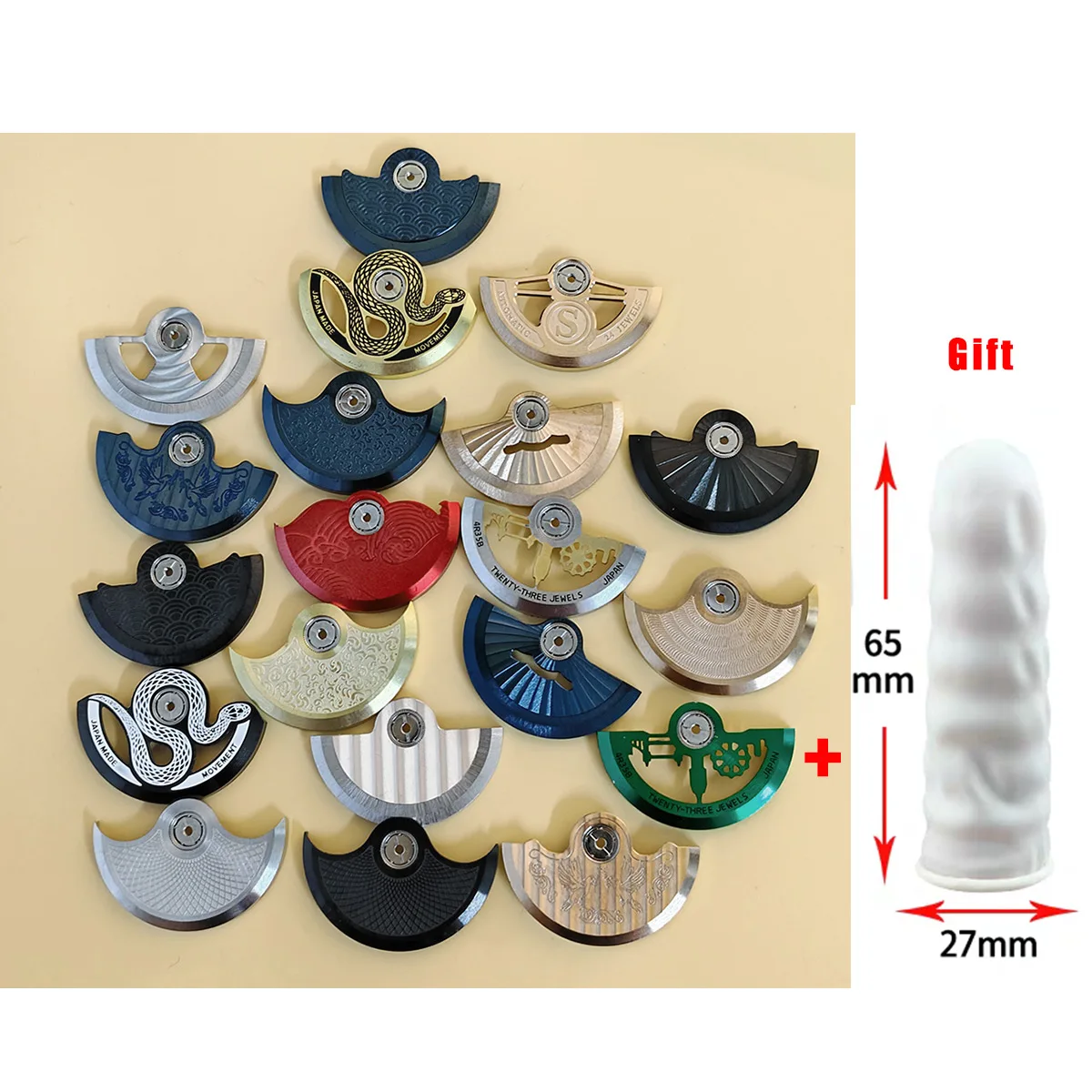 Rose Gold NH35 Rotor NH36 Rotor Rotors with finger cots Watch Movement Rotor Replacement
Rose Gold NH35 Rotor NH36 Rotor Rotors with finger cots Watch Movement Rotor Replacement