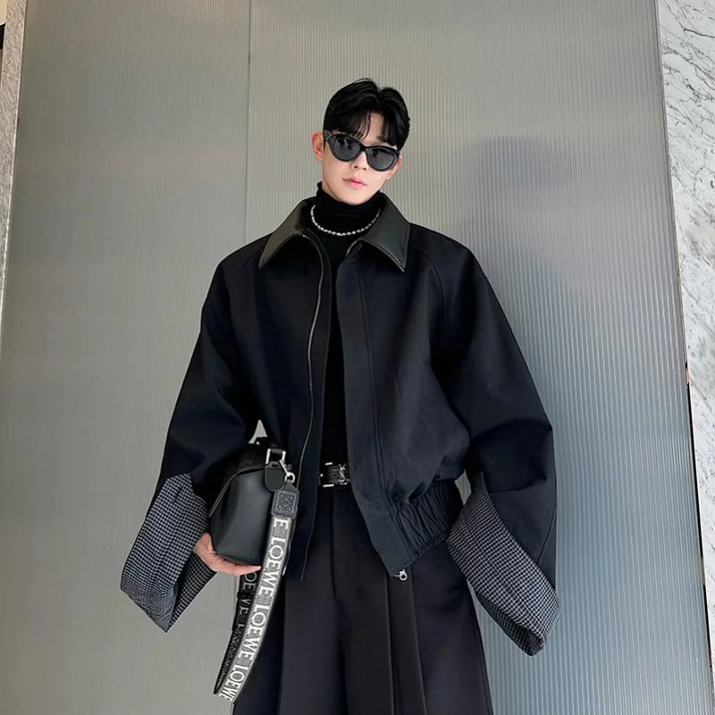 Мужская куртка из чистого хлопка в клетку с кожаным воротником и пэчворк-дизайном, отложным воротником, на молнии, повседневная, весна 2025
Мужская куртка из чистого хлопка в клетку с кожаным воротником и пэчворк-дизайном, отложным воротником, на молнии, повседневная, весна 2025