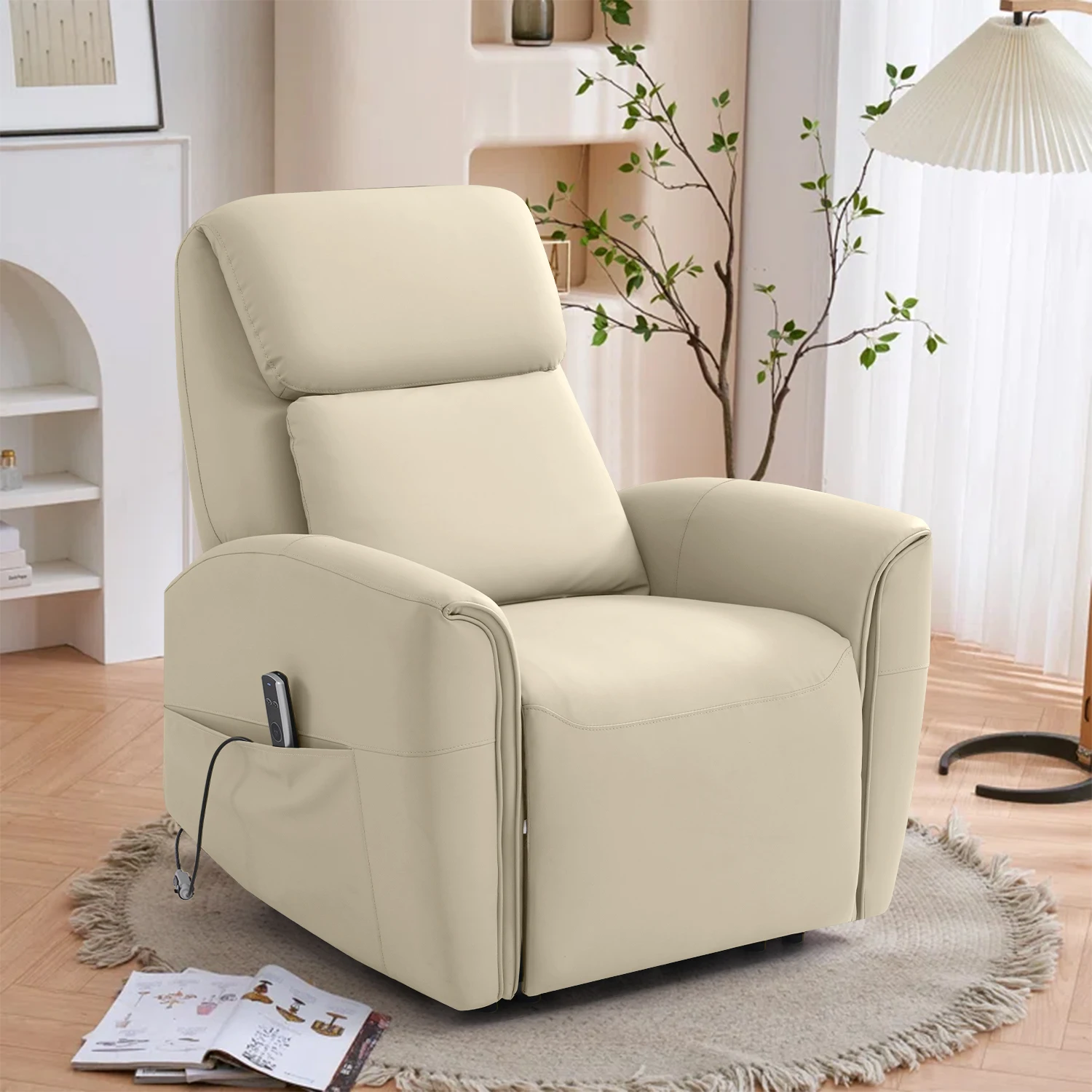 MEROUS Modern Massage Recliner Chair Faux Leather Electric Function Recliner Reading Reclining Home Theater Seating
MEROUS Modern Massage Recliner Chair Faux Leather Electric Function Recliner Reading Reclining Home Theater Seating