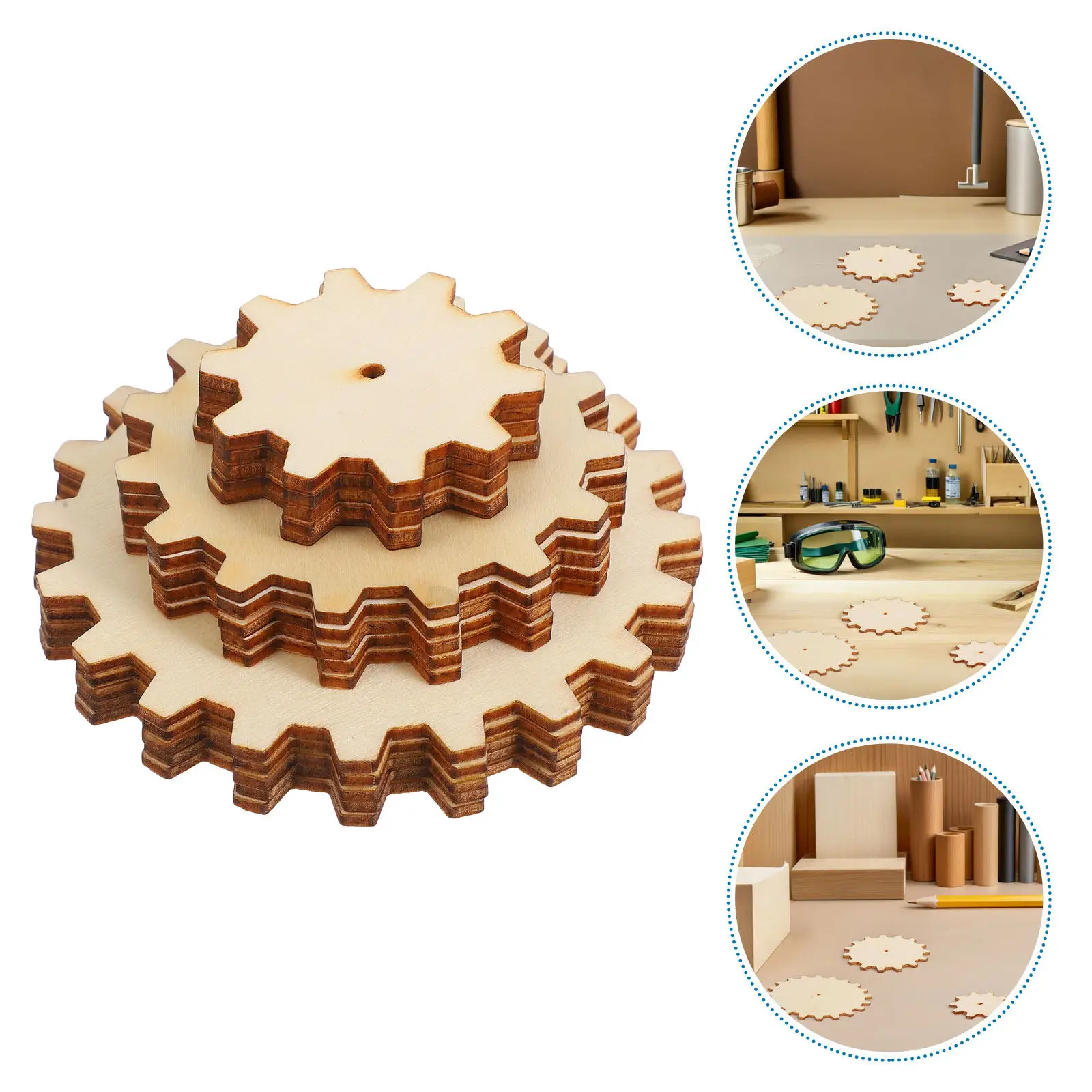 45Pcs Creative Wood Slices with Holes Unfinished Wooden for DIY Painting Mechanical Assembly Science Learning
45Pcs Creative Wood Slices with Holes Unfinished Wooden for DIY Painting Mechanical Assembly Science Learning