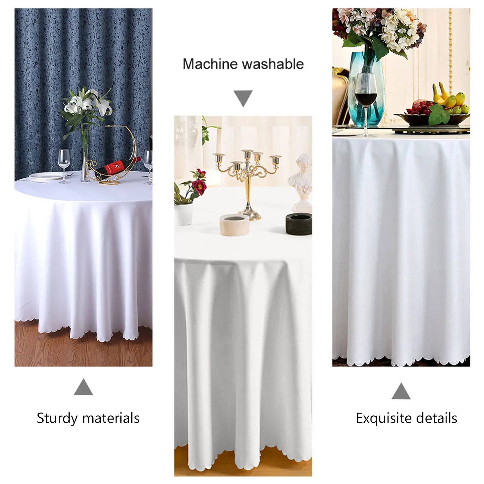 Round Tablecloth Party Decorative Polyester Home Cover Wedding Banquet Table Decoration Hotel Restaurant Table Cloth
Round Tablecloth Party Decorative Polyester Home Cover Wedding Banquet Table Decoration Hotel Restaurant Table Cloth