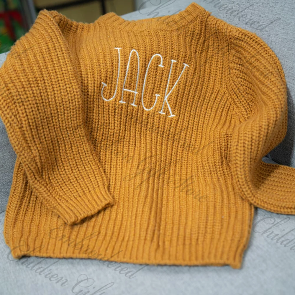 Personalized Embroidered Name Kids Toddler Baby Sweater Custom Baby Name Announcement Baby Shower Gift Boys Girls Soft Sweater
Personalized Embroidered Name Kids Toddler Baby Sweater Custom Baby Name Announcement Baby Shower Gift Boys Girls Soft Sweater