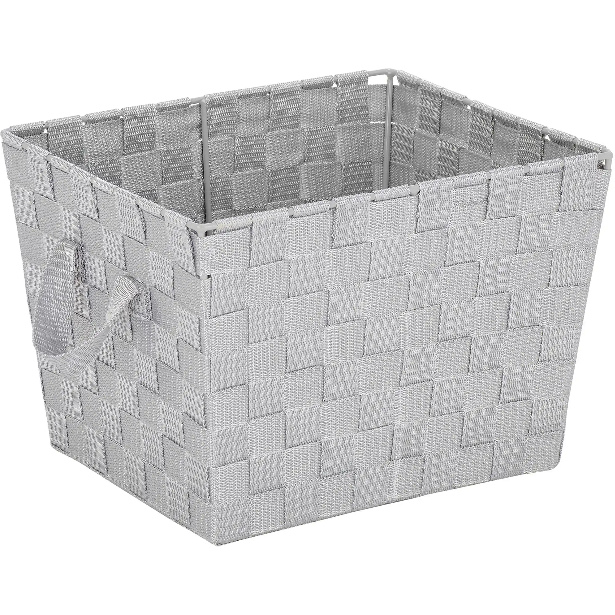 Gray Storage Bin with Strap Handles for Organized Space
Gray Storage Bin with Strap Handles for Organized Space