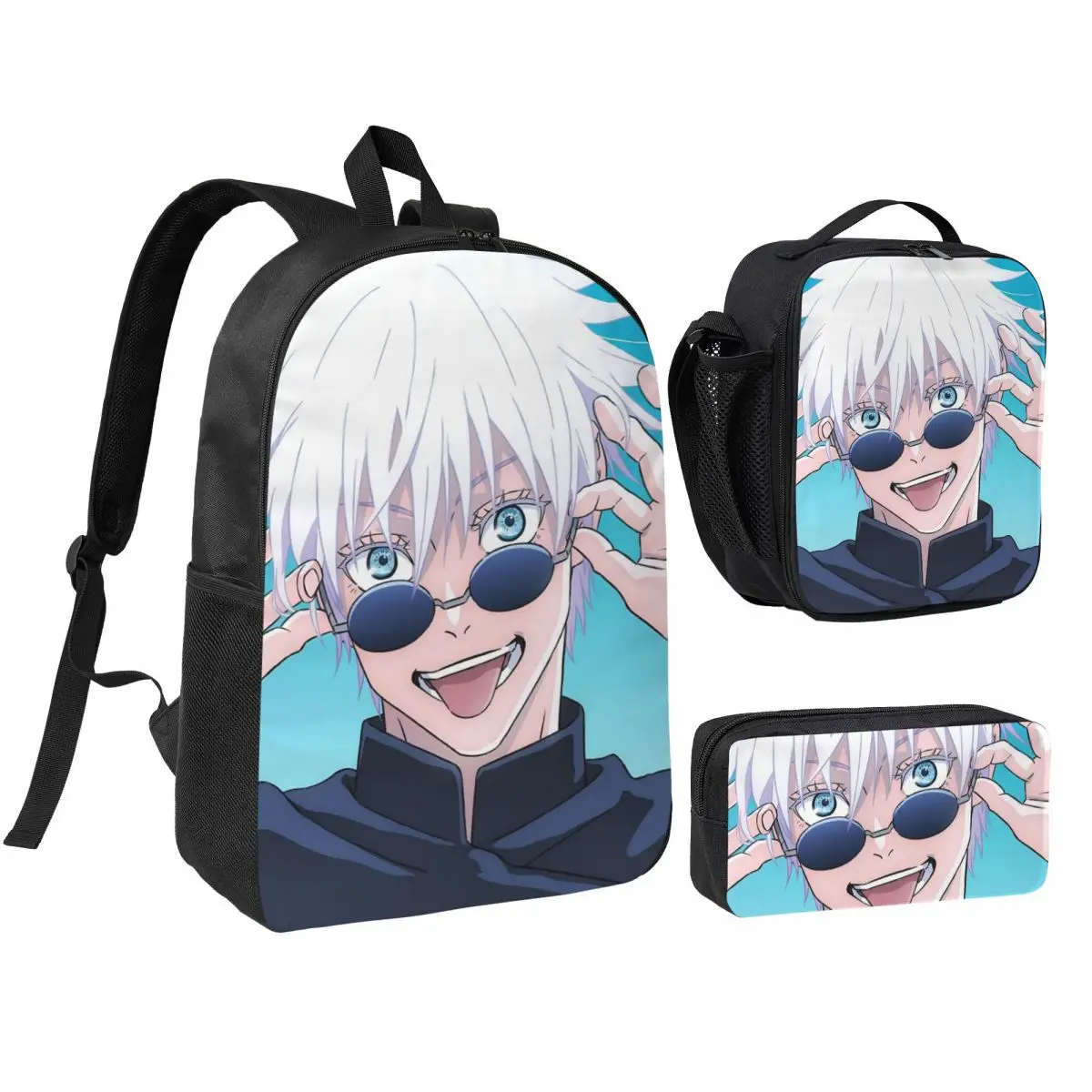 Satoru Gojo Anime Jujutsu Kaisen Backpack Student BookBag School Bag Laptop Shoulder Bags 3ps Insulated Lunch Bag Pencil Case
Satoru Gojo Anime Jujutsu Kaisen Backpack Student BookBag School Bag Laptop Shoulder Bags 3ps Insulated Lunch Bag Pencil Case
