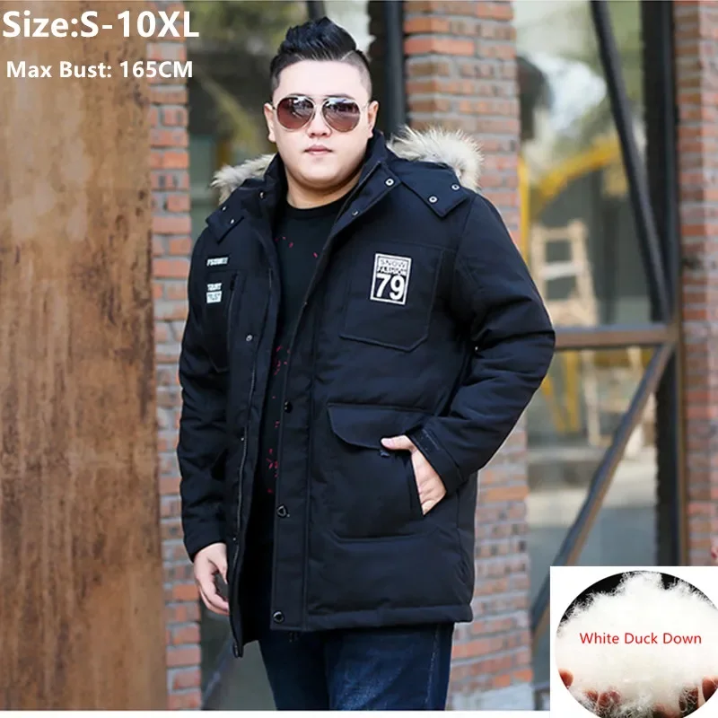 Men's Winter White Down Coat Hooded Plus Size 8XL 10XL 150KG Heavyweight Thick Parka Warm Puffer Big and Tall Thermal Outerwear
Men's Winter White Down Coat Hooded Plus Size 8XL 10XL 150KG Heavyweight Thick Parka Warm Puffer Big and Tall Thermal Outerwear