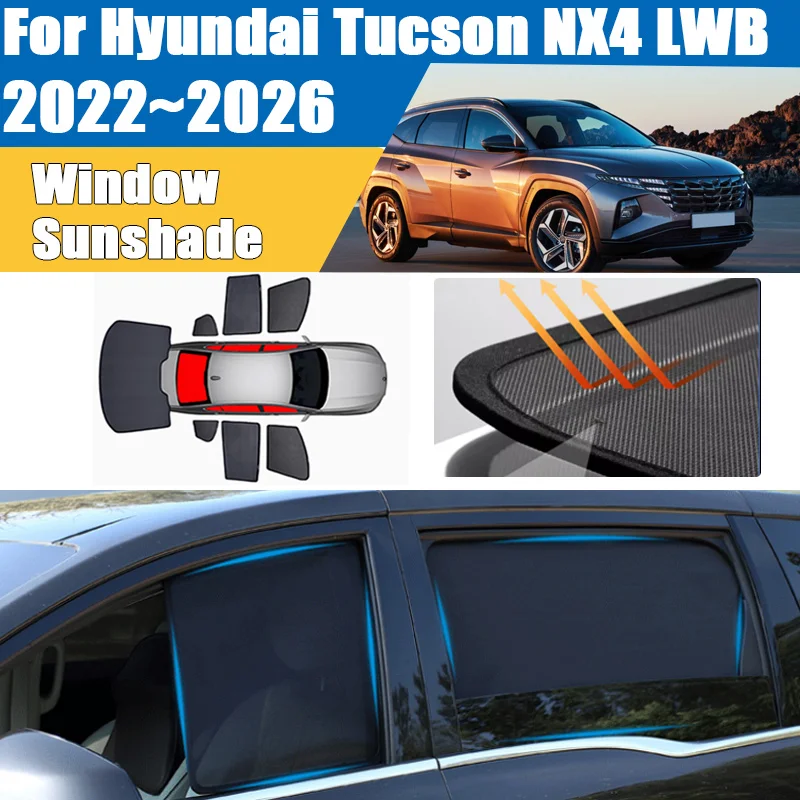 Car Sunshade For Hyundai Tucson NX4 LWB 2022-2026 Curtain Mesh Anti-UV Heat Insulation Windshield Frame Curtain Auto Accessories
Car Sunshade For Hyundai Tucson NX4 LWB 2022-2026 Curtain Mesh Anti-UV Heat Insulation Windshield Frame Curtain Auto Accessories