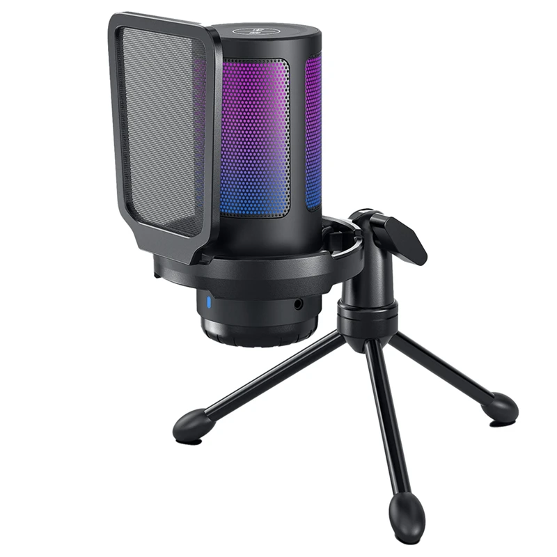 Noise Reduction Condenser Microphone With Tripod Bracket Gaming Streaming Microphone Shock Mount For PC Computer Laptops
Noise Reduction Condenser Microphone With Tripod Bracket Gaming Streaming Microphone Shock Mount For PC Computer Laptops
