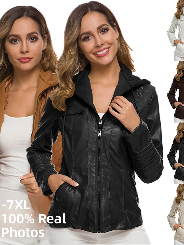 Fashionable Women's Zipper Leather Jacket Short Pure Color Collar Large Size Outerwear Ultra-Short Length Synthetic Leather
Fashionable Women's Zipper Leather Jacket Short Pure Color Collar Large Size Outerwear Ultra-Short Length Synthetic Leather